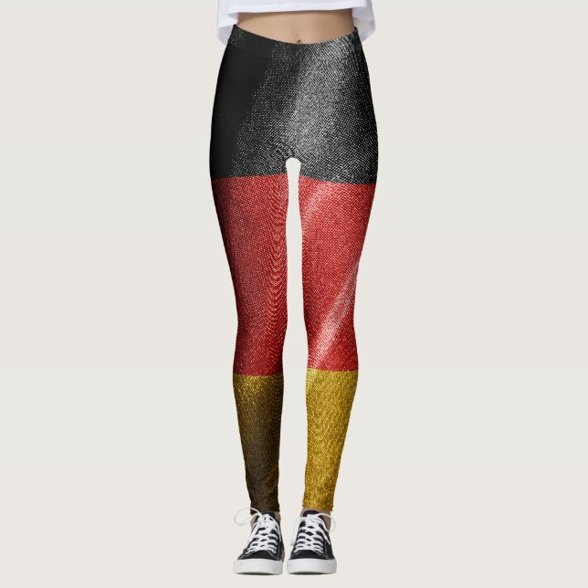 Deutsche Seidenflagge Leggings (Vorderseite)