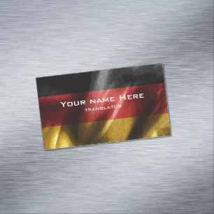 Deutsche Seidenflagge Magnetische Visitenkarte