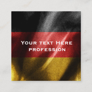 Deutsche Seidenflagge Quadratische Visitenkarte