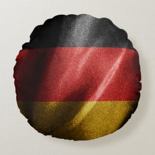 Deutsche Seidenflagge Rundes Kissen