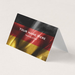 Deutsche Seidenflagge Visitenkarten