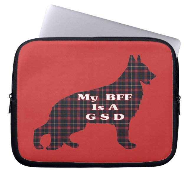DEUTSCHE SHEPHERD-BESTE FREUNDIN LAPTOPSCHUTZHÜLLE (Vorderseite)
