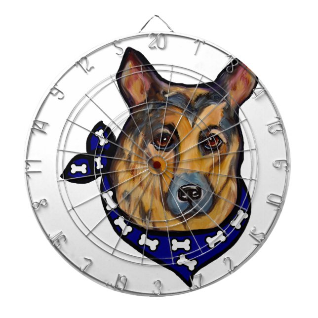 DEUTSCHE SHEPHERD DARTSCHEIBE (vorne)