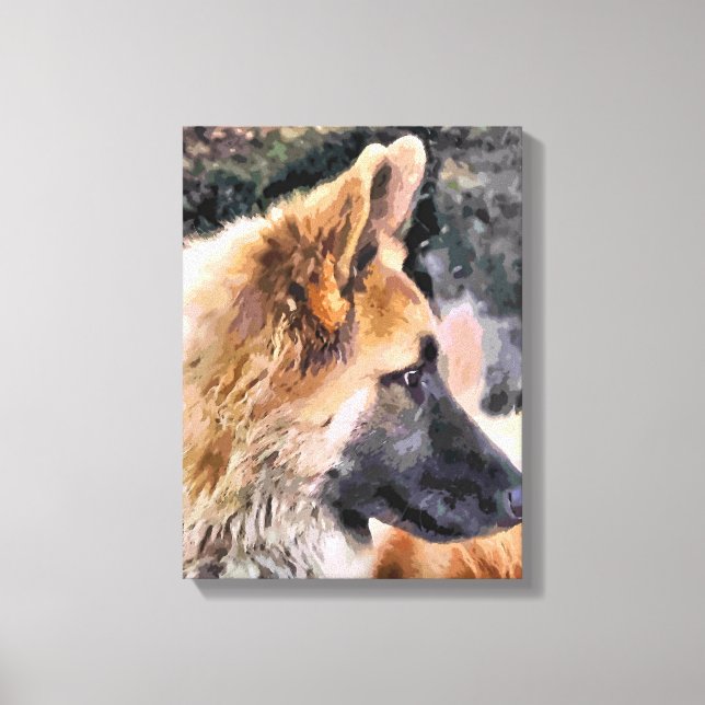 DEUTSCHE SHEPHERD DOG LEINWANDDRUCK (Vorderseite)