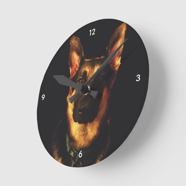 DEUTSCHE SHEPHERD DOG RUNDE WANDUHR (Winkel)