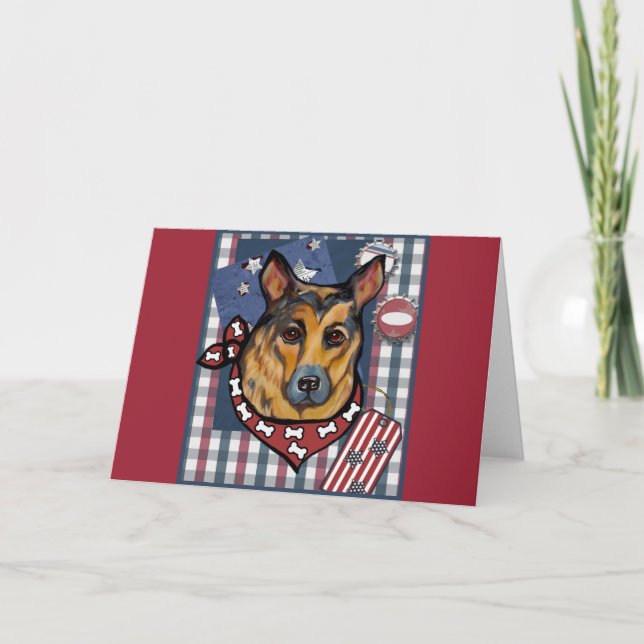 DEUTSCHE SHEPHERD FEIERTAGSKARTE (Vorderseite)