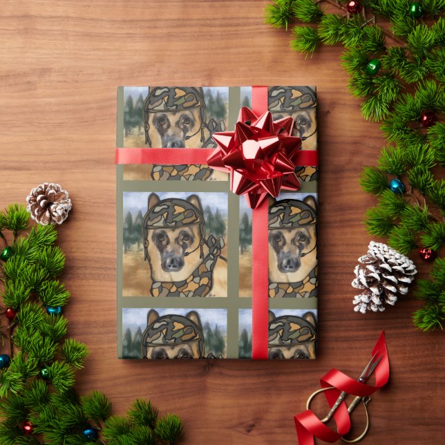 DEUTSCHE SHEPHERD GESCHENKPAPIER (Feiertagsgeschenk)