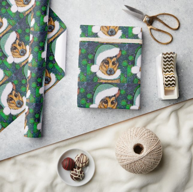 DEUTSCHE SHEPHERD GESCHENKPAPIER (Kunsthandwerk)