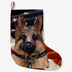 DEUTSCHE SHEPHERD KLEINER WEIHNACHTSSTRUMPF