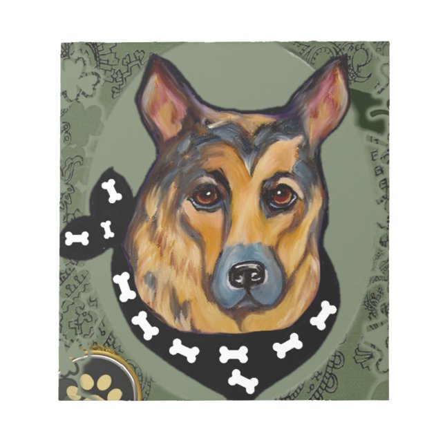 DEUTSCHE SHEPHERD NOTIZBLOCK (Vorderseite)