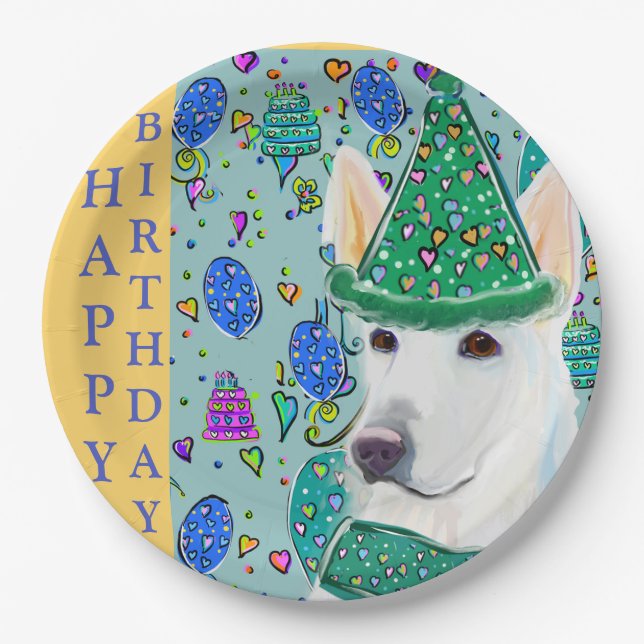 DEUTSCHE SHEPHERD PAPPTELLER (Vorderseite)