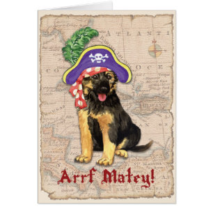 Deutsche Shepherd Pirate Card