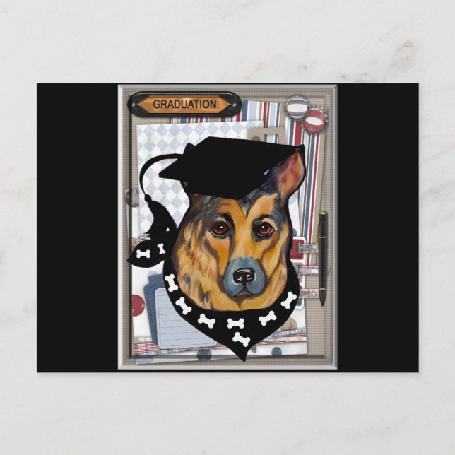 DEUTSCHE SHEPHERD POSTKARTE (Vorderseite)