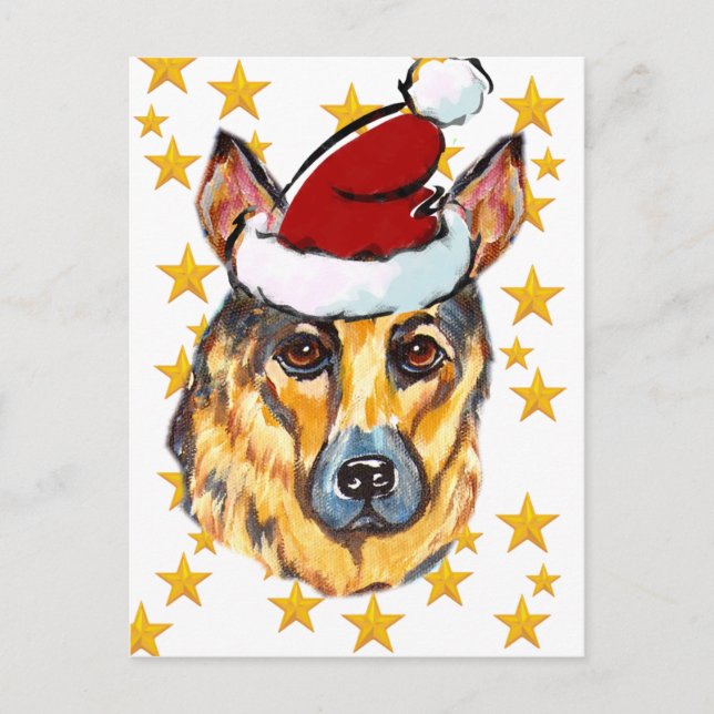 DEUTSCHE SHEPHERD POSTKARTE (Vorderseite)