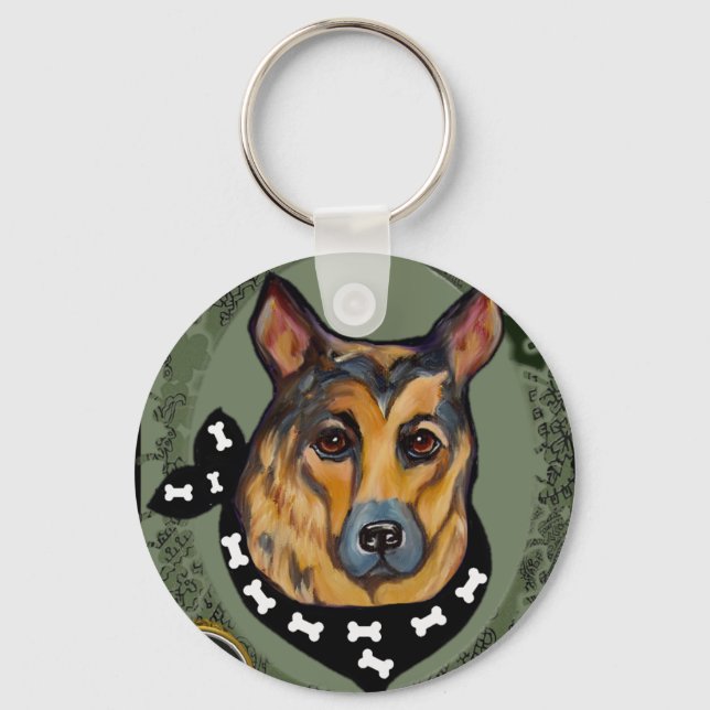 DEUTSCHE SHEPHERD SCHLÜSSELANHÄNGER (Vorderseite)