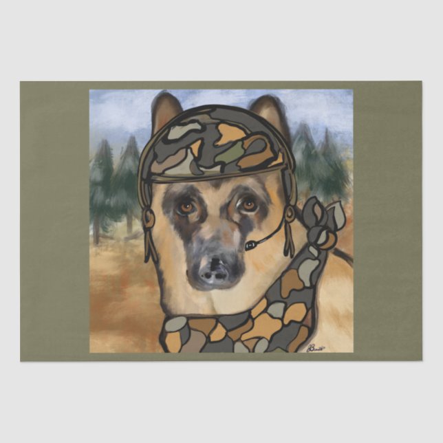 DEUTSCHE SHEPHERD SEIDENPAPIER (Vorderseite)