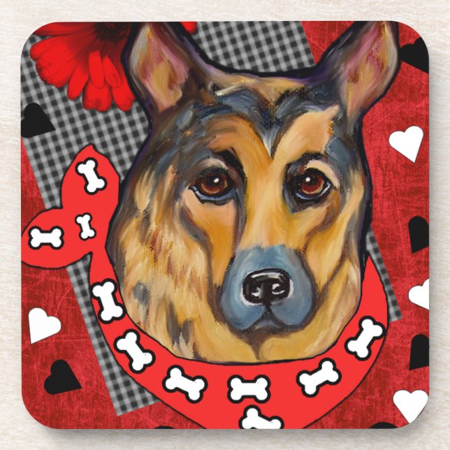 DEUTSCHE SHEPHERD UNTERSETZER (Vorderseite)