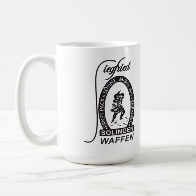 Deutsche Siegfried Waffen Ernst Pack & Sohne Kaffeetasse (Links)