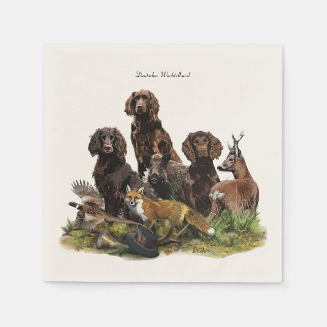 Deutsche Spaniels ( Deutscher Wachtelhund ) Serviette (Vorderseite)
