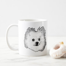 Deutsche Spitz Hund Personalisiert Zeichnend Hand