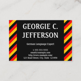Deutsche Sprachexperten-Visitenkarte Visitenkarte