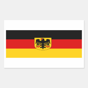 Deutsche Staats-Flagge Rechteckiger Aufkleber
