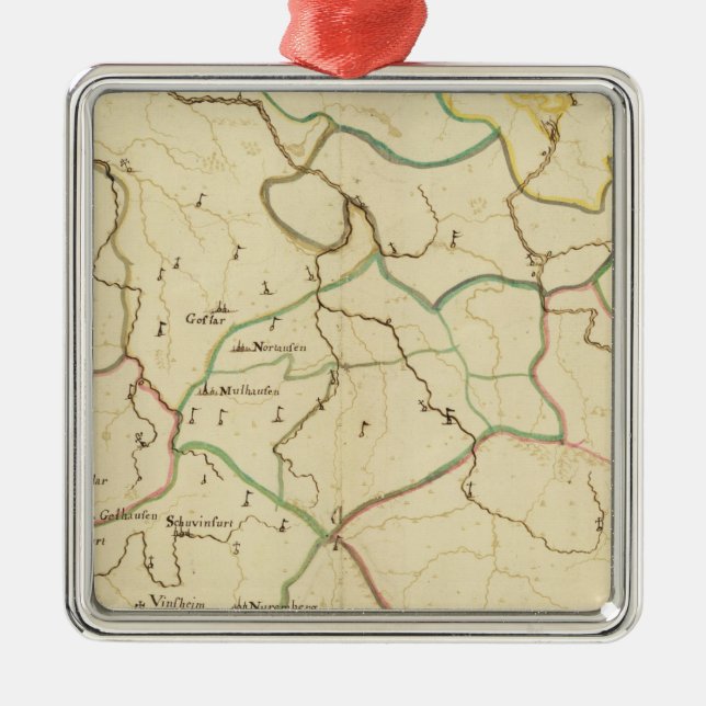 Deutsche Städte Ornament Aus Metall (Vorne)