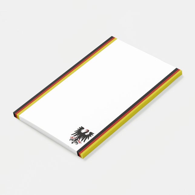 Deutsche Streifenflagge Post-it Klebezettel (angewinkelt)