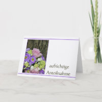 Deutsche Sympathiekarte, Herzliches Beileid