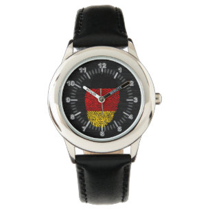 Deutsche Touch-Fingerabdruckflagge Armbanduhr