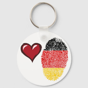 Deutsche Touch-Fingerabdruckflagge Schlüsselanhänger