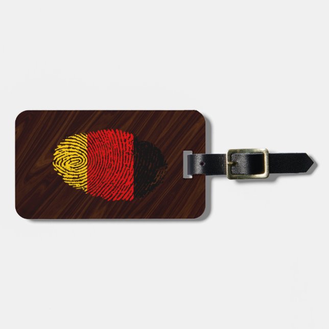 Deutsche Touchfingerabdruckflagge Gepäckanhänger (Vorderseite horizontal)