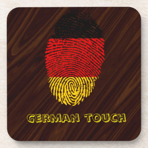 Deutsche Touchfingerabdruckflagge Getränkeuntersetzer