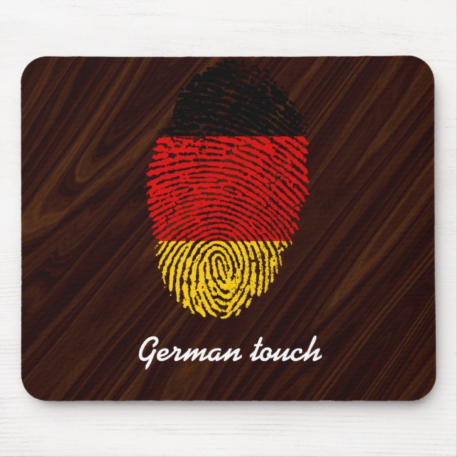 Deutsche Touchfingerabdruckflagge Mousepad (Vorne)