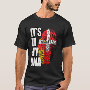 Deutsche und dänische DNA-Erbeflagge T-Shirt
