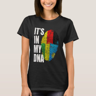 Deutsche und ruandische DNA-Erbe-Flagge T-Shirt
