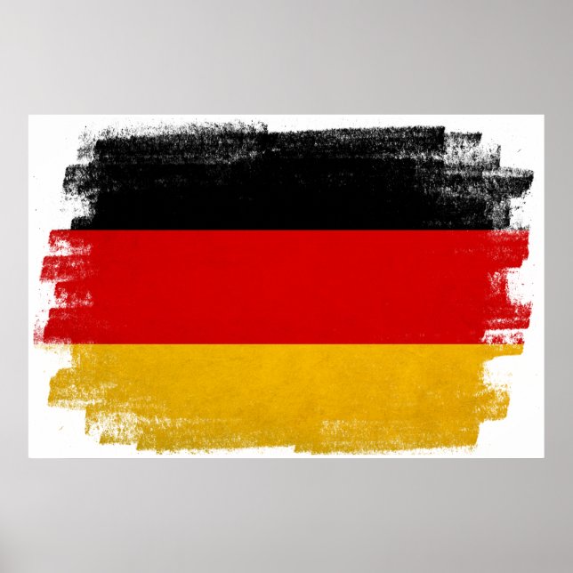 Deutsche Wachsstiftfahne Poster (Vorne)