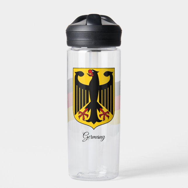 Deutsche Wappen, Flagge, Deutschland Trinkflasche (Vorderseite)