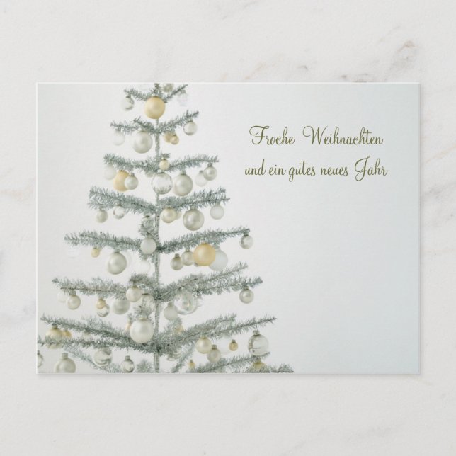 Deutsche Weihnachtsbaumpostkarte Feiertagspostkarte (Vorderseite)