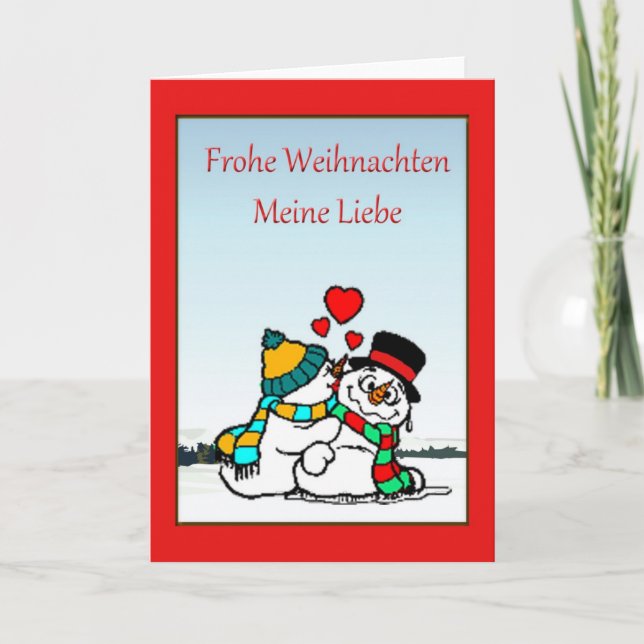 Deutsche Weihnachtskarte Feiertagskarte (Vorderseite)