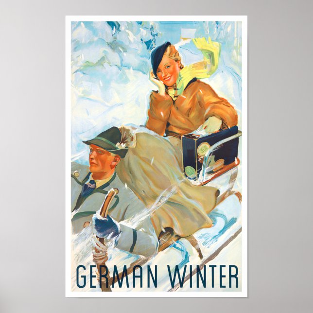 Deutsche Winter Vintage Poster (Vorne)