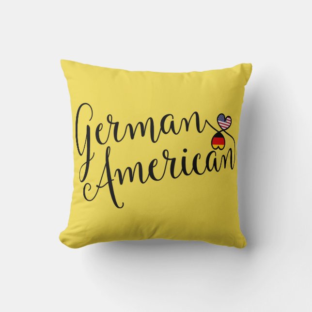 Deutscher Amerikaner: Herzklopfen Kissen (Vorderseite)