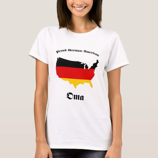 Deutscher Amerikaner Oma - Oma - Großmutter T-Shirt (Vorderseite)