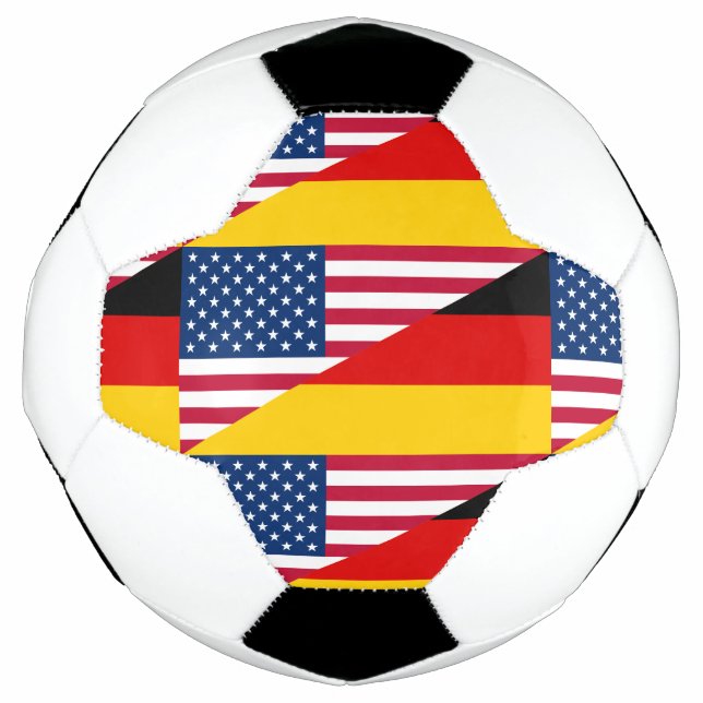 Deutscher amerikanischer Stolz - Deutschland Flagg Fußball (Vorderseite)
