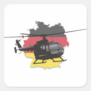 Deutscher Aufkleber für schwarze Hubschrauber