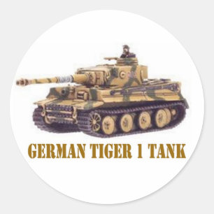 DEUTSCHER BEHÄLTER DES TIGER-1 RUNDER AUFKLEBER