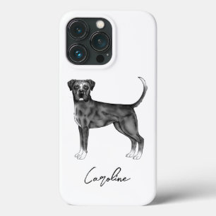 Deutscher Boxerhund in Schwarz und Weiß & Individu Case-Mate iPhone Hülle