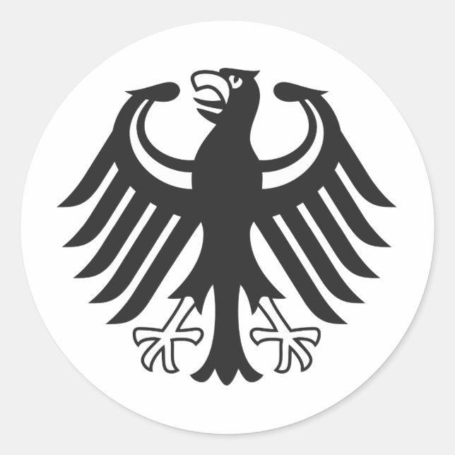 Deutscher Bundesadler Runder Aufkleber (Vorderseite)