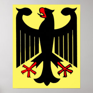 Deutscher bundesstaatlicher schwarzer Adler auf Poster