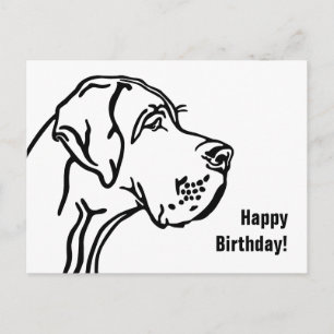 Deutscher-Dogge-Geburtstag Postkarte